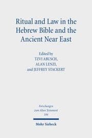 Cover von Ritual and Law in the Hebrew Bible and the Ancient Near East