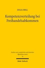 Cover von Kompetenzverteilung bei Freihandelsabkommen