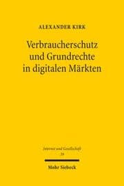 Cover von Verbraucherschutz und Grundrechte in digitalen Märkten