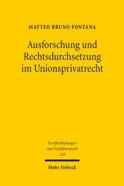 Cover von Ausforschung und Rechtsdurchsetzung im Unionsprivatrecht