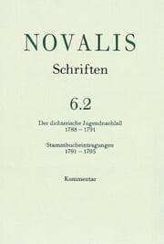 Cover von Der dichterische Jugendnachlass (1788-1791) und Stammbucheintragungen (1791-1793)