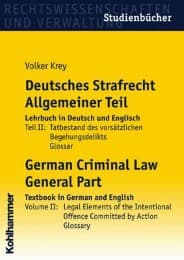 Cover von Deutsches Strafrecht, Allgemeiner Teil II/German Criminal Law, General Part II