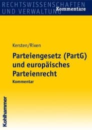Cover von Parteiengesetz (PartG) und europäisches Parteienrecht