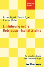 Cover von Einführung in die Betriebswirtschaftslehre