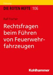Cover von Rechtsfragen beim Führen von Feuerwehrfahrzeugen