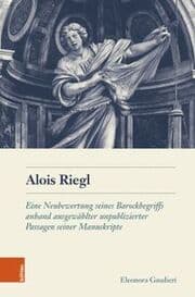 Cover von Alois Riegl