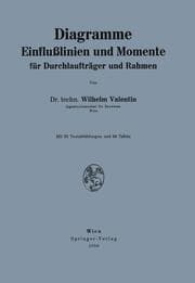 Cover von Diagramme Einflußlinien und Momente für Durchlaufträger und Rahmen