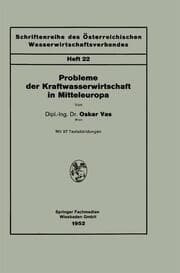 Cover von Probleme der Kraftwasserwirtschaft in Mitteleuropa