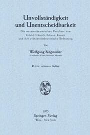 Cover von Unvollständigkeit und Unentscheidbarkeit