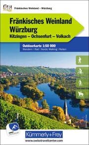 Cover von Kümmerly+Frey Outdoorkarte Deutschland 56 Fränkisches Weinland, Würzburg 1:50.000