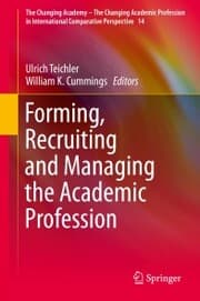 Cover von Forming, Recruiting and Managing the Academic Profession