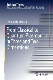 Cover von From Classical to Quantum Plasmonics in Three and Two Dimensions