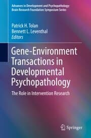 Cover von Gene-Environment Transactions in Developmental Psychopathology