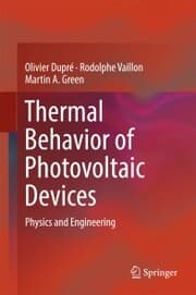 Cover von Thermal Behavior of Photovoltaic Devices