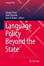 Cover von Language Policy Beyond the State