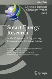 Cover von Smart Energy Research. At the Crossroads of Engineering, Economics, and Computer Science