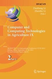 Cover von Computer and Computing Technologies in Agriculture IX