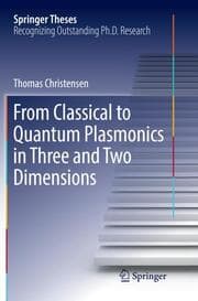 Cover von From Classical to Quantum Plasmonics in Three and Two Dimensions
