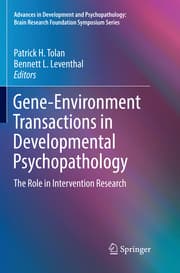 Cover von Gene-Environment Transactions in Developmental Psychopathology