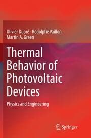 Cover von Thermal Behavior of Photovoltaic Devices