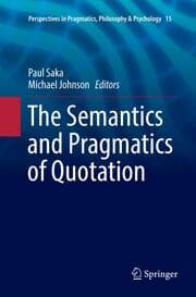 Cover von The Semantics and Pragmatics of Quotation