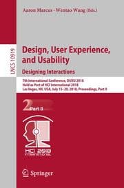 Cover von Design, User Experience, and Usability: Designing Interactions