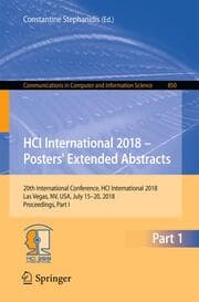 Cover von HCI International 2018 - Posters' Extended Abstracts