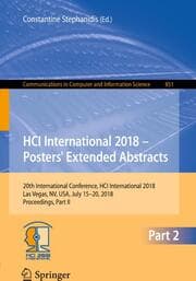 Cover von HCI International 2018 - Posters' Extended Abstracts