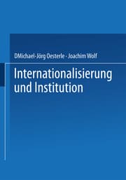 Cover von Internationalisierung und Institution