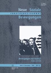Cover von Forschungsjournal Neue Soziale Bewegungen