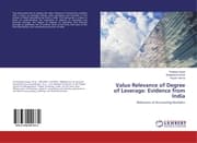 Cover von Value Relevance of Degree of Leverage: Evidence from India