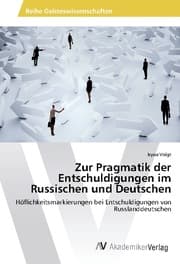 Cover von Zur Pragmatik der Entschuldigungen im Russischen und Deutschen