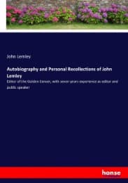 Cover von Autobiography and Personal Recollections of John Lemley