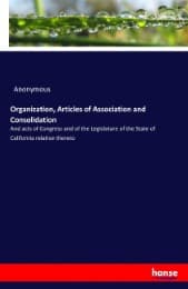 Cover von Organization, Articles of Association and Consolidation