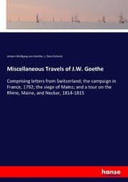 Cover von Miscellaneous Travels of J.W. Goethe