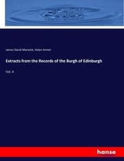 Cover von Extracts from the Records of the Burgh of Edinburgh