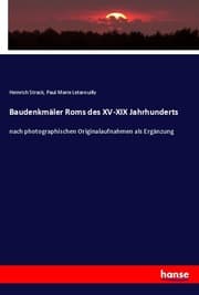 Cover von Baudenkmäler Roms des XV-XIX Jahrhunderts