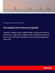 Cover von The Original Lists of Persons of Quality