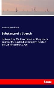 Cover von Substance of a Speech