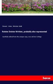Cover von Roister Doister Written, probably also represented