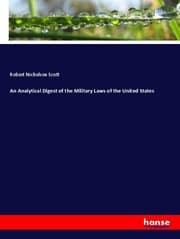 Cover von An Analytical Digest of the Military Laws of the United States