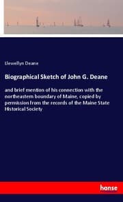 Cover von Biographical Sketch of John G. Deane