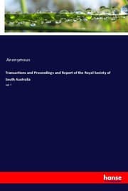 Cover von Transactions and Proceedings and Report of the Royal Society of South Australia