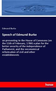 Cover von Speech of Edmund Burke