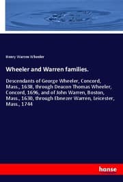 Cover von Wheeler and Warren families.