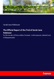 Cover von The Official Report of the Trial of Sarah Jane Robinson