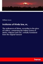 Cover von Institutes of Hindu law, or,