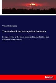 Cover von The land-marks of snake poison literature,