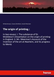 Cover von The origin of printing.: