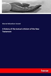 Cover von A history of the textual criticism of the New Testament